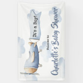 Banner Baby shower vliegtuig (Verticaal)