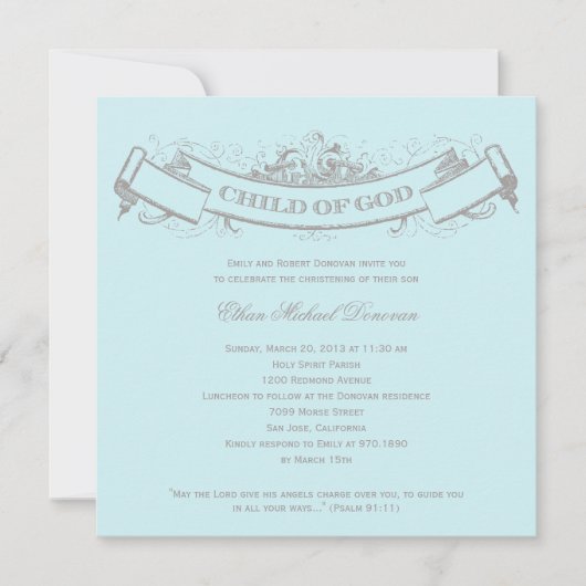 banner Baptism/Christening Uitnodiging (Voorkant)