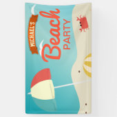 Banner Beach Birthday Party (Verticaal)