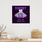 Banner Birthday Sweet 13 Poster (Keuken)