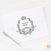 banner Crown crest Ronde Sticker (Envelop)