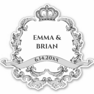 banner Crown crest Sticker