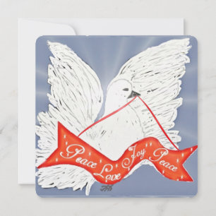 Banner Dove - Aangepaste 4,25 x 5,5-inch uitnodigi Kaart