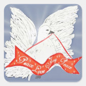 Banner Dove Vierkante Sticker (Voorkant)