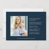 Banner EDITABLE COLOR Afstuderen Invitation Aankondiging (Achterkant)