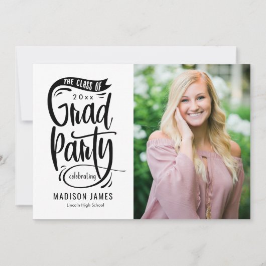 Banner EDITABLE COLOR Afstuderen Invitation Aankondiging (Voorkant)