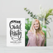 Banner EDITABLE COLOR Afstuderen Invitation Aankondiging (Staand voorkant)