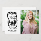 Banner EDITABLE COLOR Afstuderen Invitation Aankondiging (Voorkant / Achterkant)