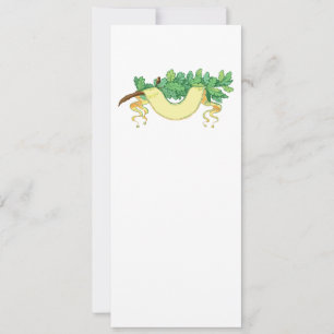 Banner en tak van groene eekbladeren