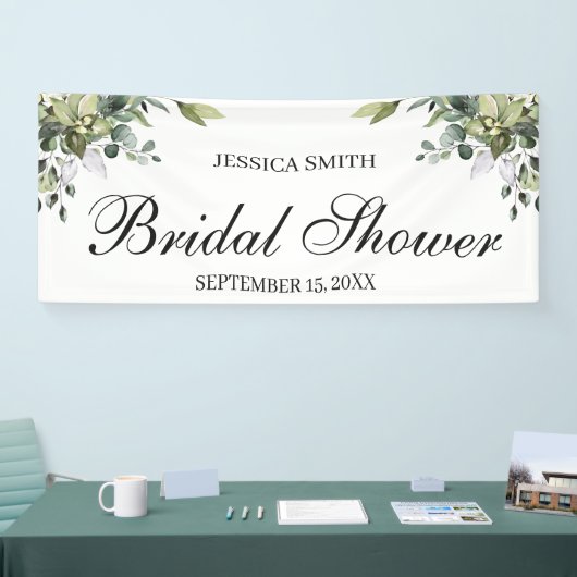 Banner Eucalyptus Waterverf Vrijgezellenfeest (Beurs)