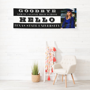 Banner Gelukkige Afstudeerder - Aangepaste Foto Na