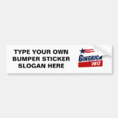 Banner GINGRICH 2012 Bumpersticker (Voorkant)
