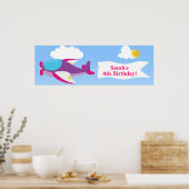 Banner Girl Birthday Banner Poster (Keuken)