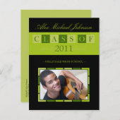 Banner Graduation Faire-part Postcard (chaux) (Devant / Derrière)