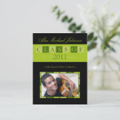 Banner Graduation Faire-part Postcard (chaux) (Debout devant)