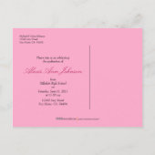 Banner Graduation Faire-part Postcard (rose) (Dos)