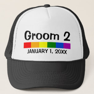 Banner Groom 2 van de regenboogvlag 2 Trucker Pet