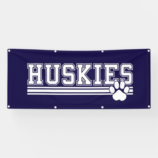 Banner-Huskies voor buiten Spandoek (Horizontaal)