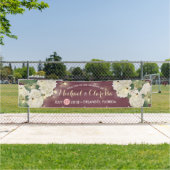 Banner Hydrangea Flowers String Lights Red