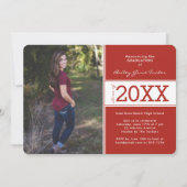 Banner Klas van elk jaar Rode afstudeeruitnodiging Aankondiging (Voorkant)