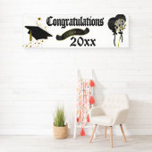 Banner, klasse zwart-goudAfstuderen Spandoek (Insitu)