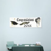 Banner, klasse zwart-goudAfstuderen Spandoek (Beurs)