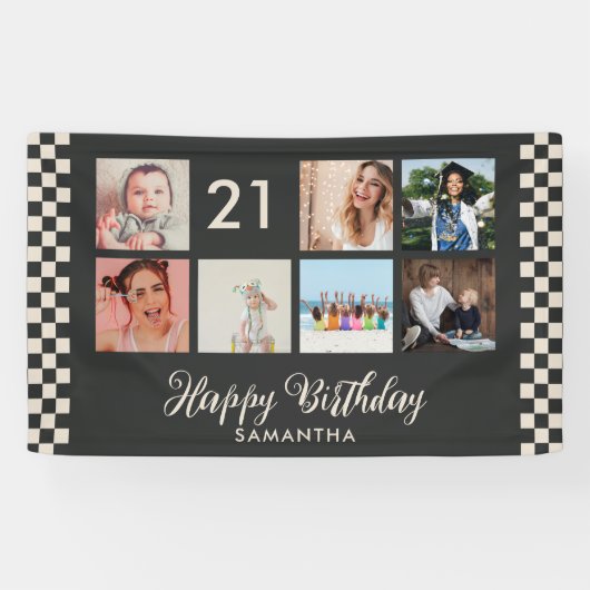 Banner met fotocollage voor 21e verpartij (Horizontaal)