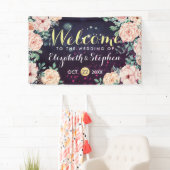 Banner Modern Floral Paarse Sparkle Lights (Insitu)