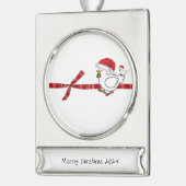 Banner Ornament Kippen Verzilverd Banner Ornament (Links)