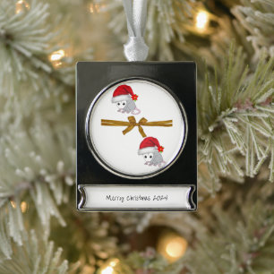 Banner Ornament Opossum Verzilverd Banner Ornament