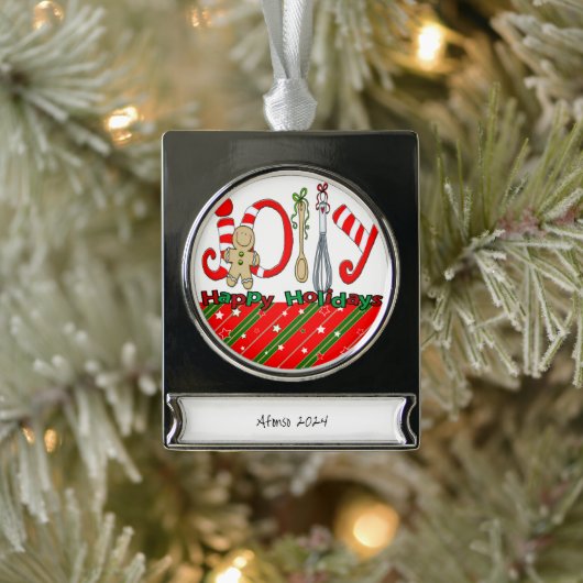 Banner Ornament Verzilverd Banner Ornament (Boom)