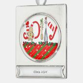 Banner Ornament Verzilverd Banner Ornament (Links)