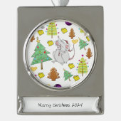 Banner Ornament Verzilverd Banner Ornament (Voorkant)