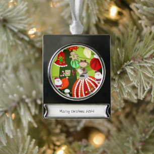 Banner Ornament Verzilverd Banner Ornament