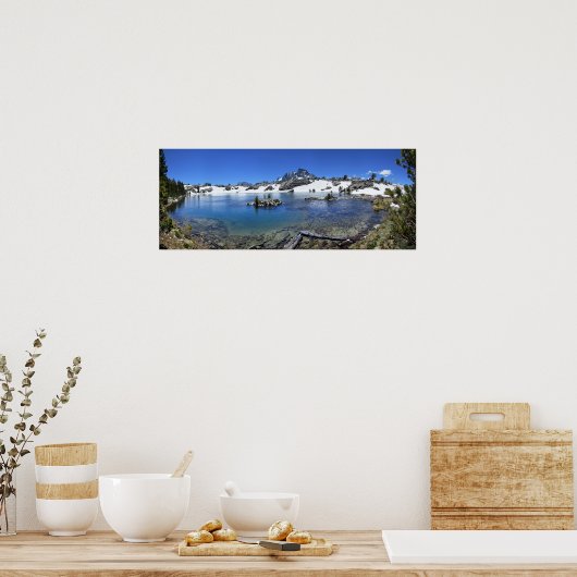 Banner Peak en het bergmeer - Sierra Nevada Poster (Keuken)