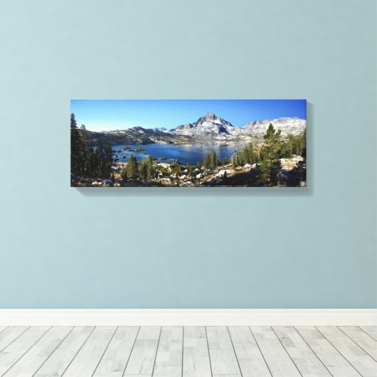 Banner Peak Thousand Lake John Muir Trail Canvas Afdruk (Insitu (Houten vloer))