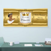 Banner Princess Baby shower Goud Wit Etnisch (Beurs)