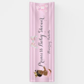 Banner Princess Baby shower Roze Etnisch (Verticaal)
