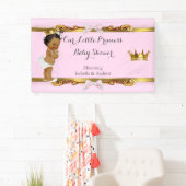 Banner Princess Baby shower Roze Wit Goud (Insitu)
