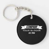 Banner Ribbon, bedrijfsnaam Sleutelhanger (Voorkant)