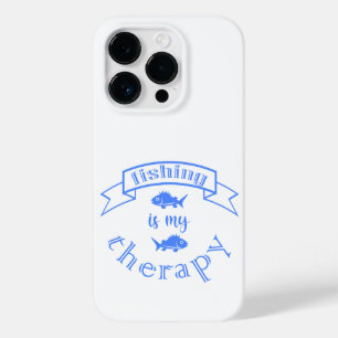 Banner ribbon quote Vissen is mijn therapie Case-Mate iPhone 14 Pro Hoesje