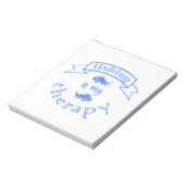 Banner ribbon quote Vissen is mijn therapie Notitieblok (Gedraaid)