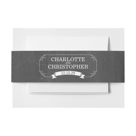  Banner-schoolbord Uitnodigingen Wikkel (Voorkant Voorbeeld)