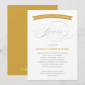 BANNER VAN 50 JAAR | 50E JUBILEUM INVITATIE KAART (Voorkant / Achterkant)