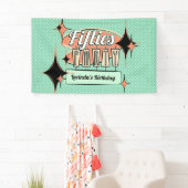 Banner van de Fifties-partij van de Midden-eeuw (Insitu)