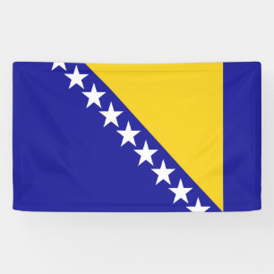 Banner van de vlag van Bosnië en Herzegovina