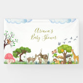 Banner van het Forest Animals Baby shower (Horizontaal)