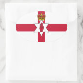 Banner van Noord-Ierland Ovale Sticker (Tas)