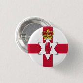 Banner van Noord-Ierland Ronde Button 3,2 Cm (Voorkant /achterkant)