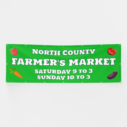 Banner voor aangepaste boerenmarkt (Horizontaal)